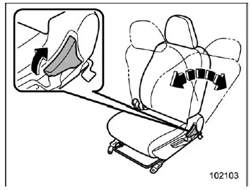 Subaru Ascent seatback reclining lever and adjustment mechanism