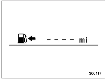 Subaru Ascent driving range display showing estimated remaining distance on fuel