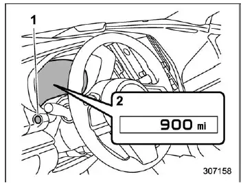 Subaru Ascent odometer and trip reset switch location