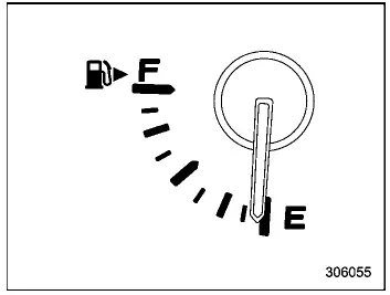Subaru Ascent fuel gauge showing remaining fuel level