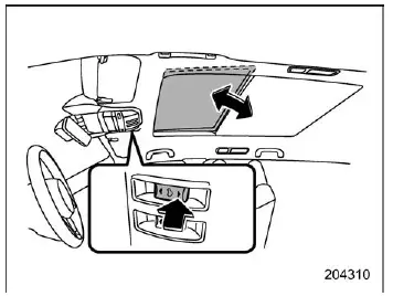 Subaru Ascent moonroof tilt switch control