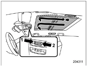 Subaru Ascent sliding moonroof switch open close