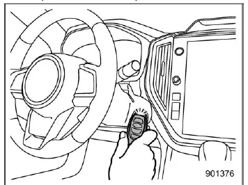 Subaru Ascent push-button ignition switch activation using key fob proximity