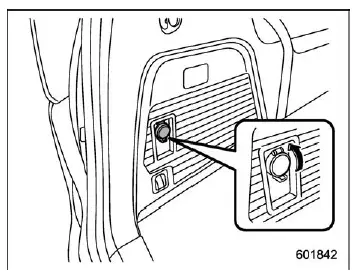 Subaru Ascent cargo area 12V power outlet location
