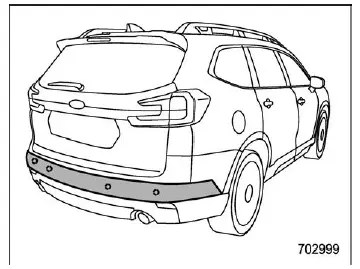 Subaru Ascent rear bumper sonar sensor locations and maintenance precautions
