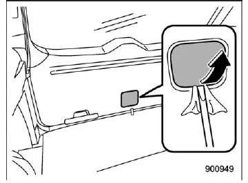 Subaru Ascent rear gate interior access panel removal location