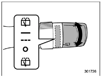 Subaru Ascent rear wiper control switch diagram