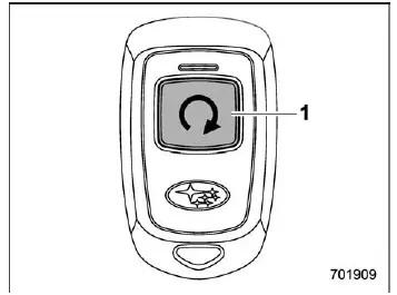 Subaru Ascent remote engine start fob with single control button
