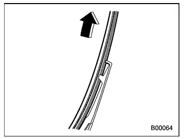 Subaru Ascent rear wiper rubber sliding out of plastic frame channel