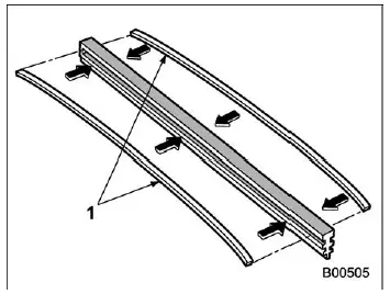 Subaru Ascent rear wiper blade rubber with exposed metal spines removed