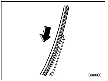 Subaru Ascent inserting metal spines into new rear wiper blade rubber