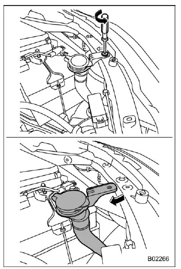 Subaru Ascent front turn signal bulb access left side washer tank reposition