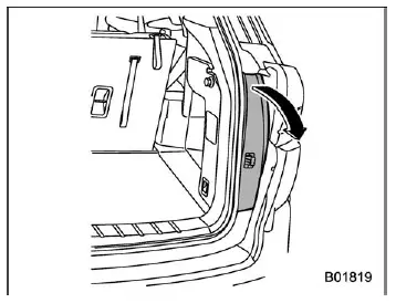 Subaru Ascent rear combination light assembly removal from vehicle body