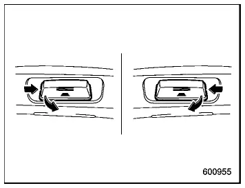 Subaru Ascent license plate light removal by pushing inward and pulling out