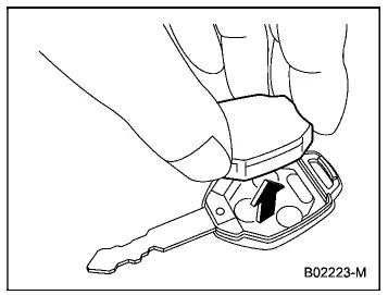 Subaru Ascent separating transmitter case from key head housing