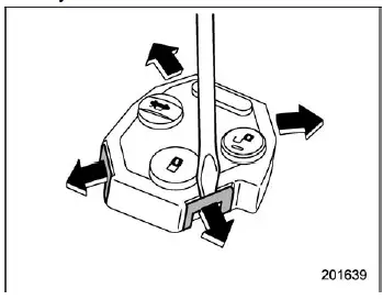 Subaru Ascent opening transmitter case by releasing internal hooks