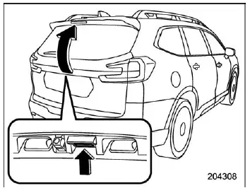 Subaru Ascent power rear gate initialization procedure when gate is closed