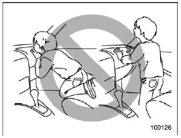 Subaru Ascent child unsafe standing or kneeling in seat warning