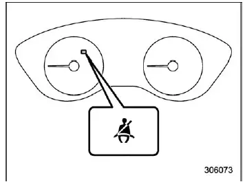 Subaru Ascent driver seat seatbelt warning light indicator display