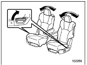 Subaru Ascent captain seats reclining position adjustment