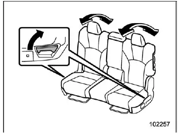 Subaru Ascent bench seat reclining adjustment