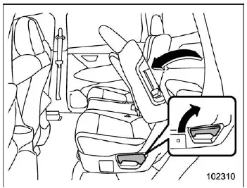 Subaru Ascent second row headrest lowered position for folding