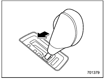 Subaru Ascent manual mode activation via gear selector lever