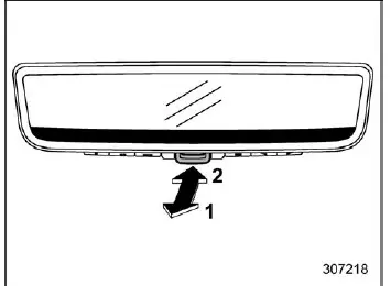 Subaru Ascent Smart Rearview Mirror mode lever switching display and mirror modes