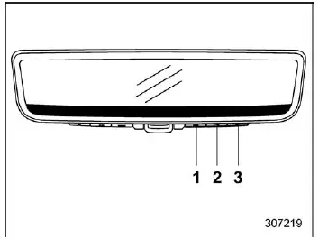 Subaru Ascent Smart Rearview Mirror display adjustment buttons interface