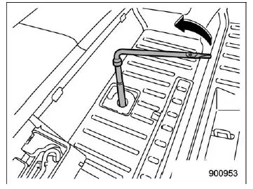 Subaru Ascent spare tire hoist extension installation