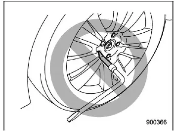Subaru Ascent spare tire cable rewinding inspection