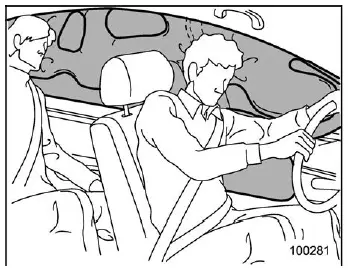 Subaru Ascent SRS side and curtain airbag deployment zones and safety system overview
