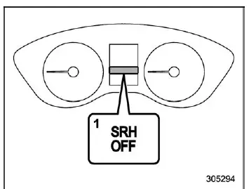 Subaru Ascent SRH OFF indicator light on instrument cluster