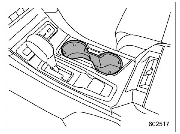 Subaru Ascent front cup holders integrated into center console