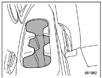 Subaru Ascent third row right side cup holder built into trim