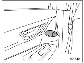 Subaru Ascent rear door bottle holder storage compartment