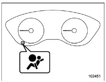 Subaru Ascent SRS airbag system warning light and diagnostics indicator
