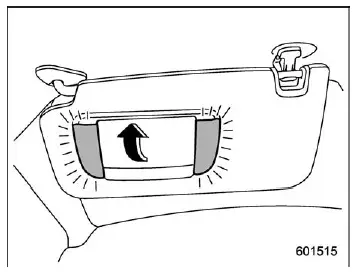 Subaru Ascent sun visor side window adjustment position