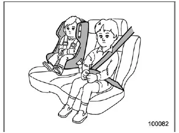 Subaru Ascent child safety and SRS airbag deployment precautions in rear seats