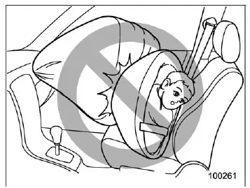 Subaru Ascent warning never install child seat in front passenger seat airbag zone
