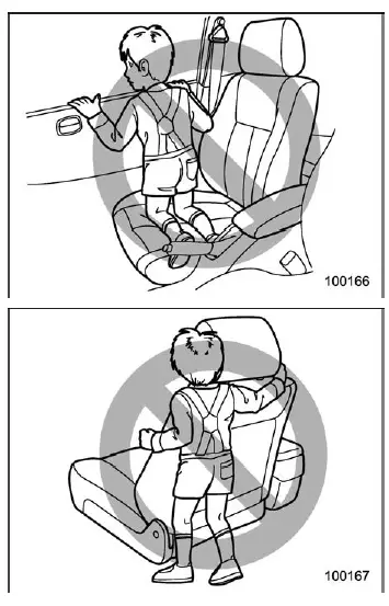 Subaru Ascent side airbag risks with improper child posture near windows and seats