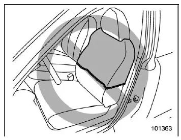 Subaru Ascent seatback and seat cover restrictions for side airbag functionality