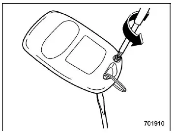 Subaru Ascent remote starter fob screw location for battery replacement