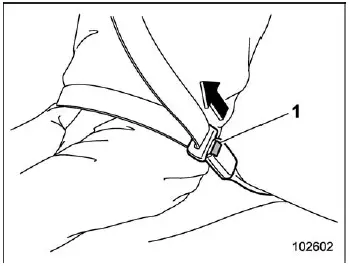 Subaru Ascent center seatbelt buckle release button