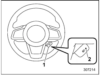 Subaru Ascent heated steering wheel control switch and indicator