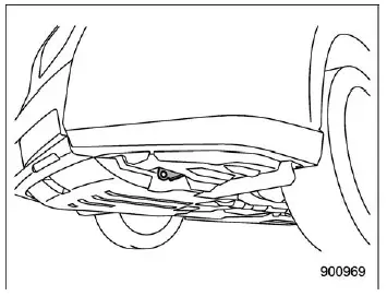 Subaru Ascent front towing hook location under vehicle
