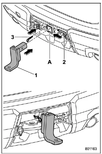 Subaru Ascent trailer hitch cover removal process