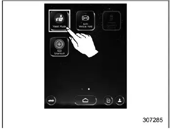 Subaru Ascent valet mode activation screen on infotainment display