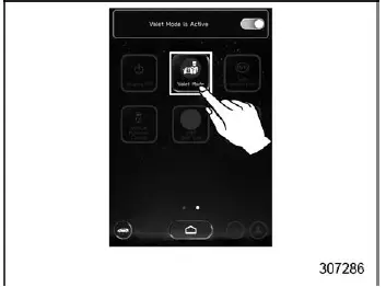 Subaru Ascent valet mode deactivation screen