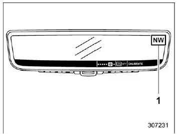 Subaru Ascent compass on off toggle display